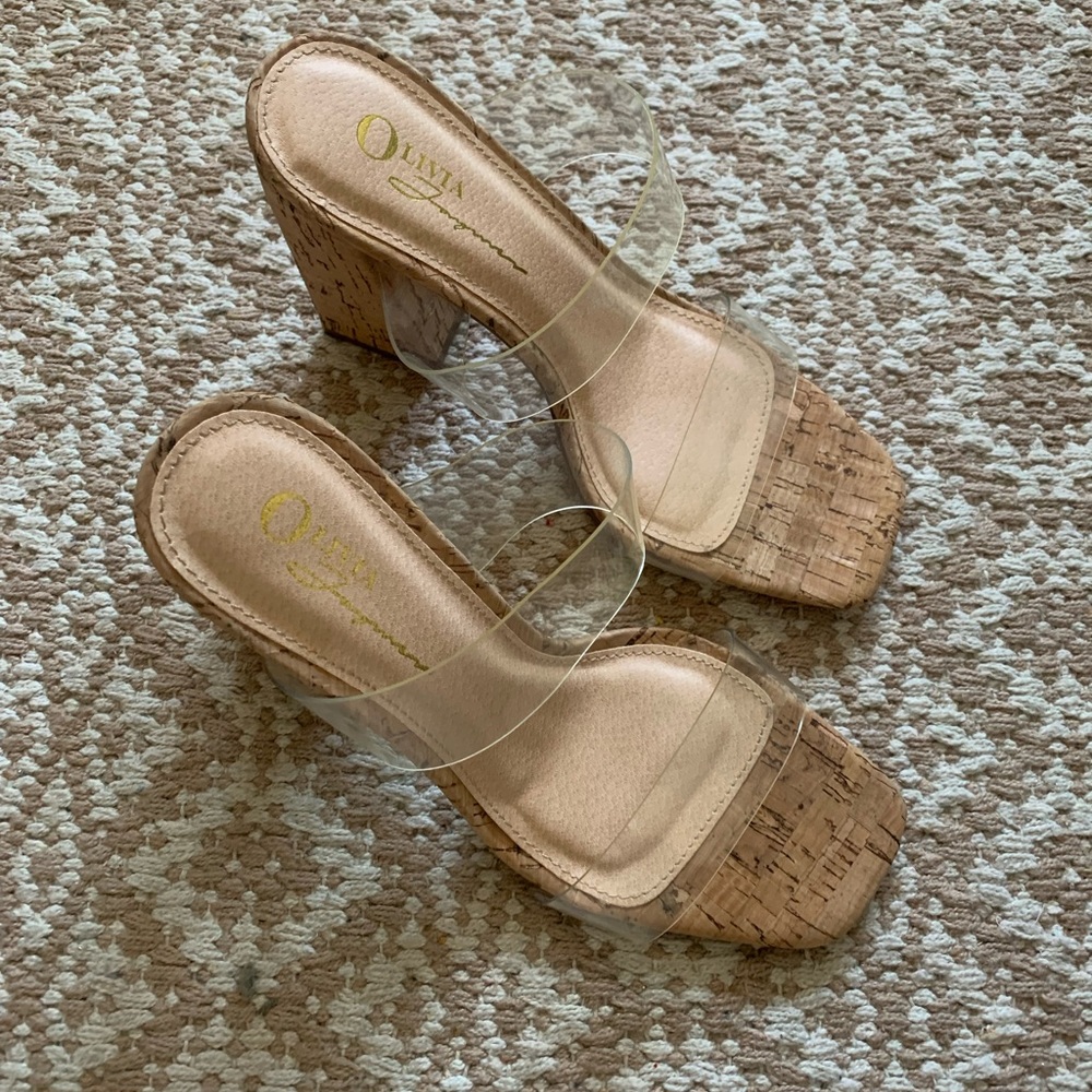 Cork Block Heels